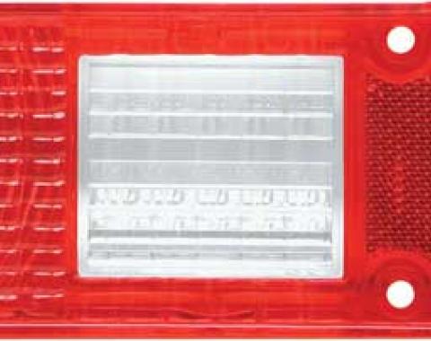 OER 1971-72 Chevy Nova, Tail Light Lens, w/Square Backup Lens, LH Driver Side, 1971 2nd Design Version 5964513