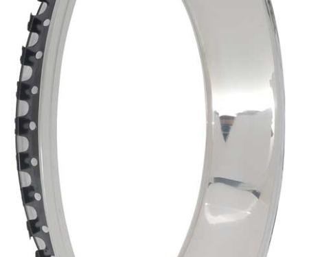 OER 1967-88 GM, Rally Wheel Trim Ring, 15" x 7", 2-5/8" Deep Step Lip, Stainless Steel, Each 39017081