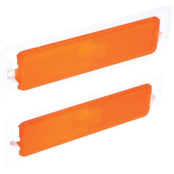 OER 1970-74 Nova, Apollo, Omega, Ventura, Front Side Marker Lamp, Amber, Pair 911283