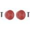 1968-88 GM, Window Crank Handle Knob Set, with Rivets, for Door or Quarter Window Handle, Red, Pair