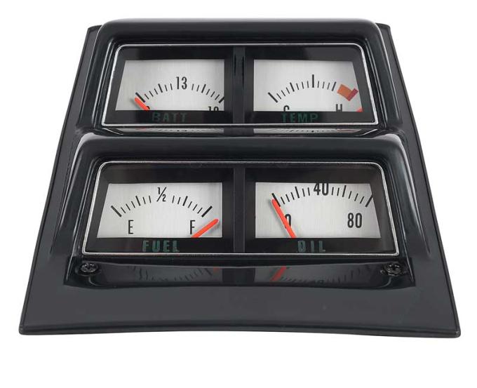 OER 1968-69 Camaro, 1969-74 Nova, Console Gauge Assembly, with Volt Meter, Silver Face, Pre-Assembled 3952635V