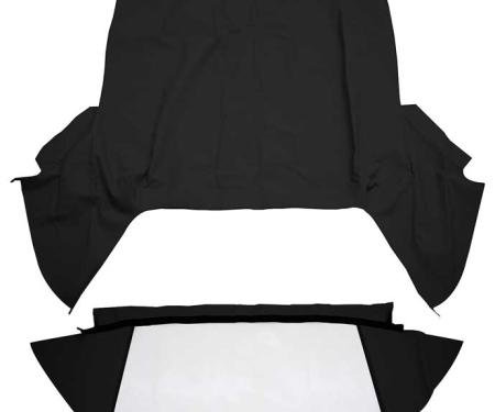 1962-63 Chevy II / Nova, Convertible Top, With Plastic Window, Vinyl, Black