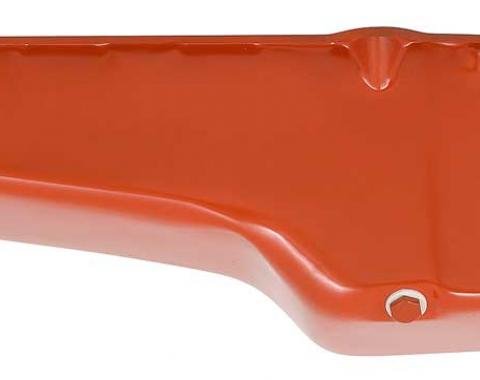 OER 1955-79 Chevrolet, Oil Pan, 4 Quart, Small Block, Driver Side Dipstick Location, Chevrolet Orange T5100