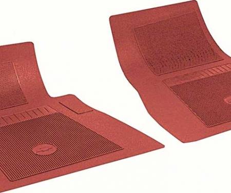 OER Chevrolet 2 Piece Red Front Bow Tie Floor Mat Set FP72002