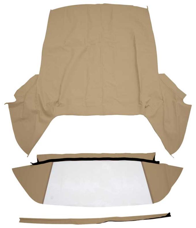 1962-63 Chevy II / Nova, Convertible Top, With Plastic Window, Vinyl, Buckskin