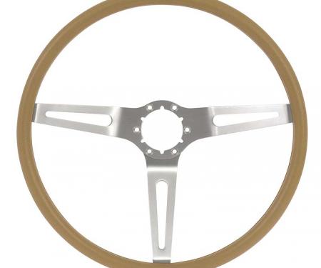 OER 1969-72 Comfort Grip Steering Wheel , 3-Spoke, Silver Spokes, Saddle Grip 153920