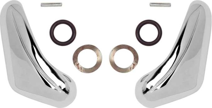 1968-72 Chevy II, Nova, Vent Window Handles, with Hardware, Pair