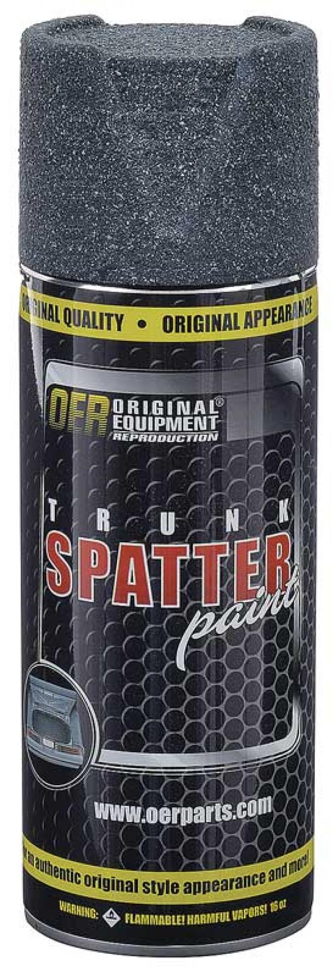 OER Black and Aqua Trunk Spatter Paint 11 Oz. Net Weight K51499