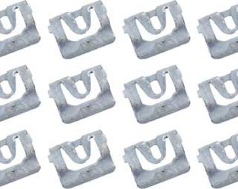 OER 1972-85 GM, Molding Clip Set, For Windshield or Rear Window Molding, Steel, Set of 24 270210