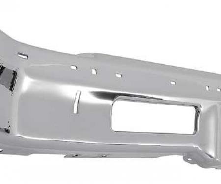 OER 1973 Nova, Front Bumper, Chrome, with Pre-Drilled Impact Strip Holes C2608