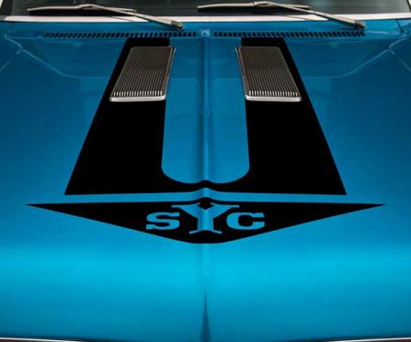 OER 1969 Nova Yenko, Fender, Hood, Quarter Panel Stripe Set , Black 14462