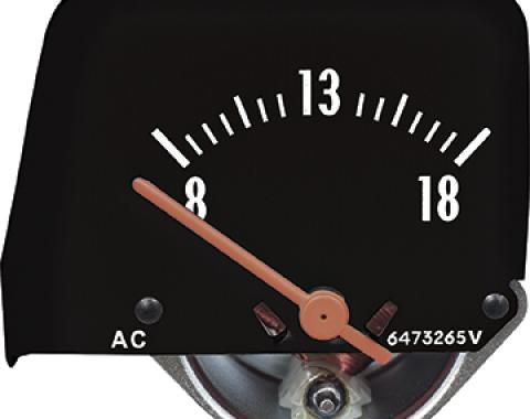 OER 1968-69 Camaro/1968-76 Nova Black Console Volt Gauge A912902