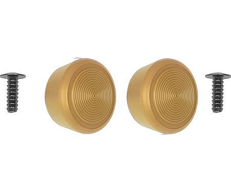 1968-88 GM, Window Handle Knob Set with Rivets, for Door or Quarter Window Cranks, Light Saddle, Pair