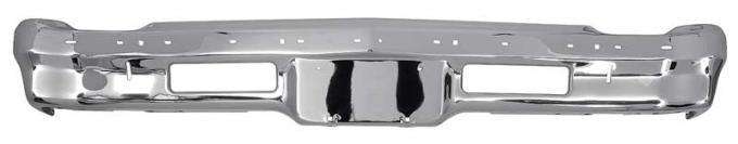 1973 Nova, Front Bumper, Chrome, with Pre-Drilled Impact Strip Holes