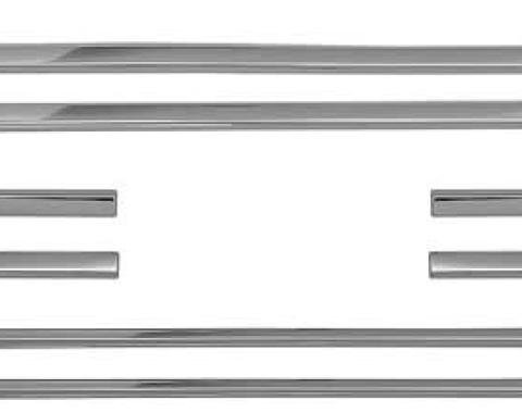OER 1968-74 Chevy II Nova SS, Lower Side Body Rocker Molding Set, Deluxe Exterior, 8 Piece Set C2389