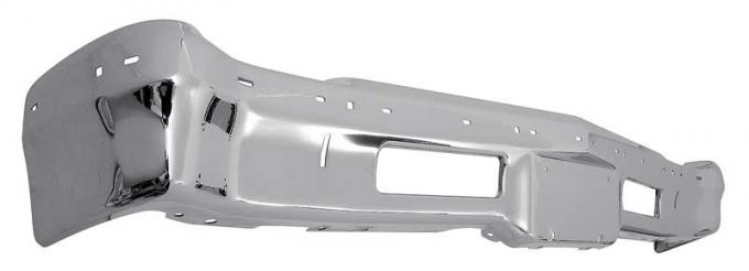 OER 1973 Nova, Front Bumper, Chrome, with Pre-Drilled Impact Strip Holes C2608