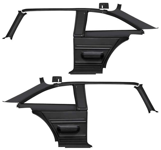 OER 1975-79 Nova, Ventura, Skylark, Omega , Interior Trim Molding Kit, 2 Door, Sedan, 14-Piece, Black *N1460