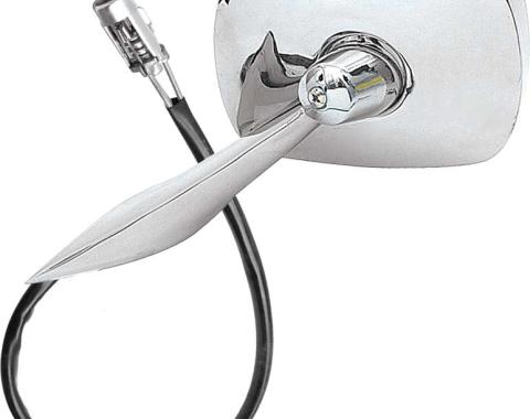 OER 1968 Camaro, Nova, Impala, Caprice, Chevelle, Corvair, Firebird, Remote Outer Door Mirror Assembly, LH Drivers Side, Various Models 3921816