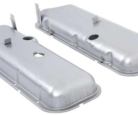OER 1965-91 Chevrolet, Raw Valve Covers, Baffled, Big Block, 396ci, 427ci, 454ci, with Booster Notch, with Oil Drippers, Paintable VC1216