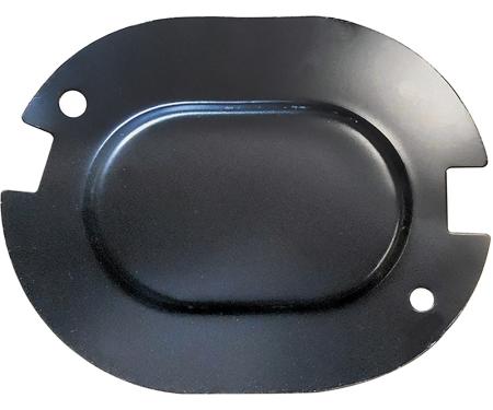 1961-69 GM, Floor Pan Metal Plug, Oval, With Weld Holes, With Notches