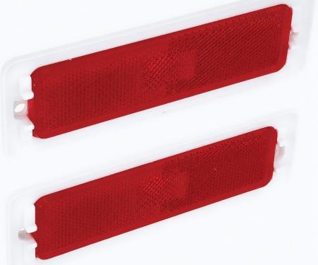 1970-74 Nova, Ventura, Rear Quarter Side Marker Lens, Red, Pair