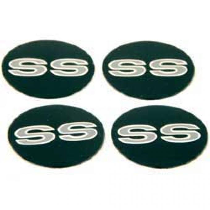 1969-71 Camaro, Chevelle, Impala, Nova, SS Wheel Cap Emblem Set, 4 Piece Set