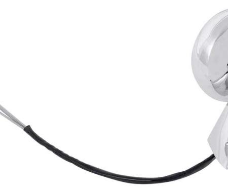 1966-1967 Camaro, Nova, Impala, Corvair, Remote Door Mirror Assembly, LH Driver Side, Various Models