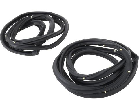 OER 1962-67 Chevy II, Nova Door Frame Weatherstrip Seals, 2 Door Sedan, Pair K440