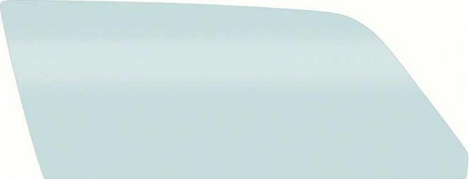 1973-74 Nova, Apollo, Omega, Ventura, Front Door Window Glass, 2 Door, Coupe & Hatchback, Light Green Tint, RH Passenger Side
