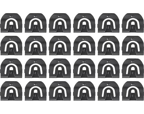 1964-71 GM, Molding Clip Set, Windshield, Quarter, Back Window, OE Design, 24 Piece Set