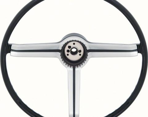 OER 1968 Steering Wheel with Spokes and Brushed Chrome Spider Insert 9747536