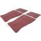 OER 1973-87 GM, Rubber Floor Mat Set, with GM Logo, Factory Style, Set of 4, Dark Red CM65102