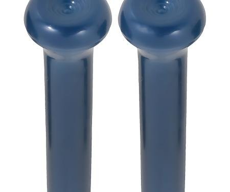 1968-91 GM, Door Lock Knobs, Standard Interior, Smooth Design, Dark Blue, Pair
