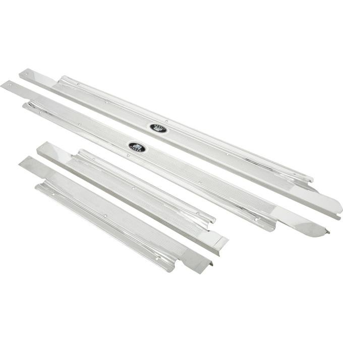 OER 1962-67 Chevy II, Nova 4 Door Sedan, Station Wagon, Door Sill Plate Set, Front and Rear, 4 Piece Set 14404