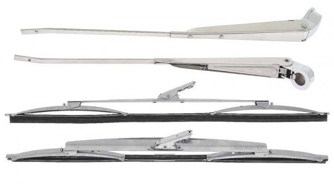 OER 1968-79 Nova/X-Body Wiper Arm And Blade Set, Stainless Steel, 16" Aero Style *R872