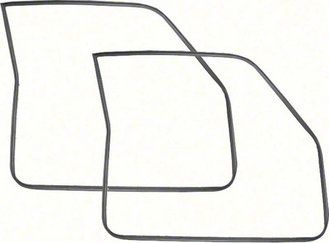 1968-72 Chevy II, Nova, Ventura, Door Frame Weatherstrip, 2 Door, Pair