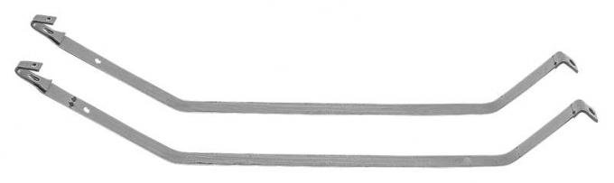 OER 1976-81 Camaro / Firebird, 76-79 Nova Stainless Steel Fuel Tank Mounting Straps FT1103B