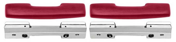 1965-67 Nova, 1967 Camaro / Firebird Red Standard Front Arm Rest Kit
