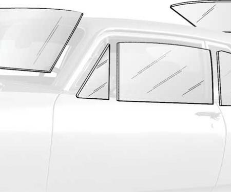 OER 1968-72 Chevy II / Nova 2 Door Coupe Complete Glass Set Tinted (8 Piece With Antenna) *NR806T