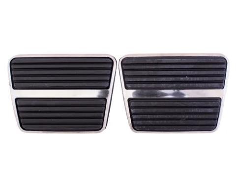 Redline Restomotive® 1967-1982 GM Car Manual Transmission  (Clutch and Brake) Pedal Pad and Trim Kit