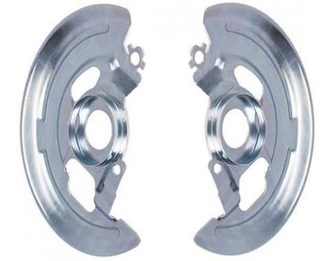 Front Disc Brake Backing Plates, Single Piston, Pair, 1964-1974